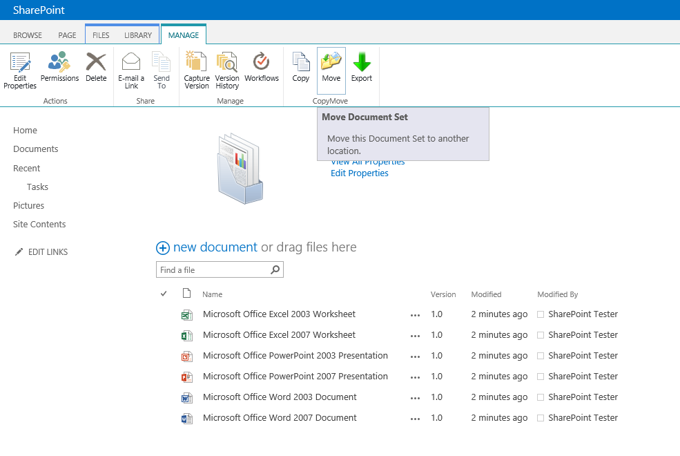 sharepoint document set download zip